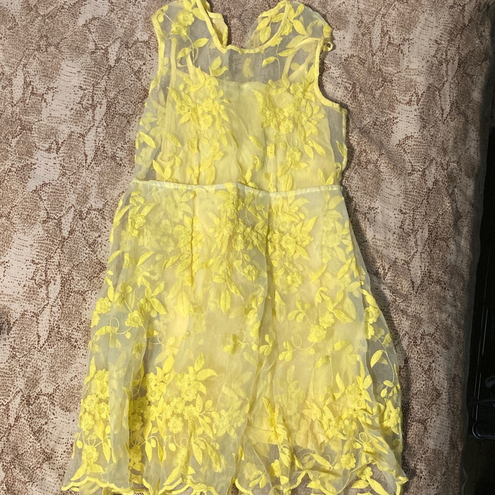 Preen by Thornton Bregazzi - Mini Yellow Floral Kids Dress - 4T